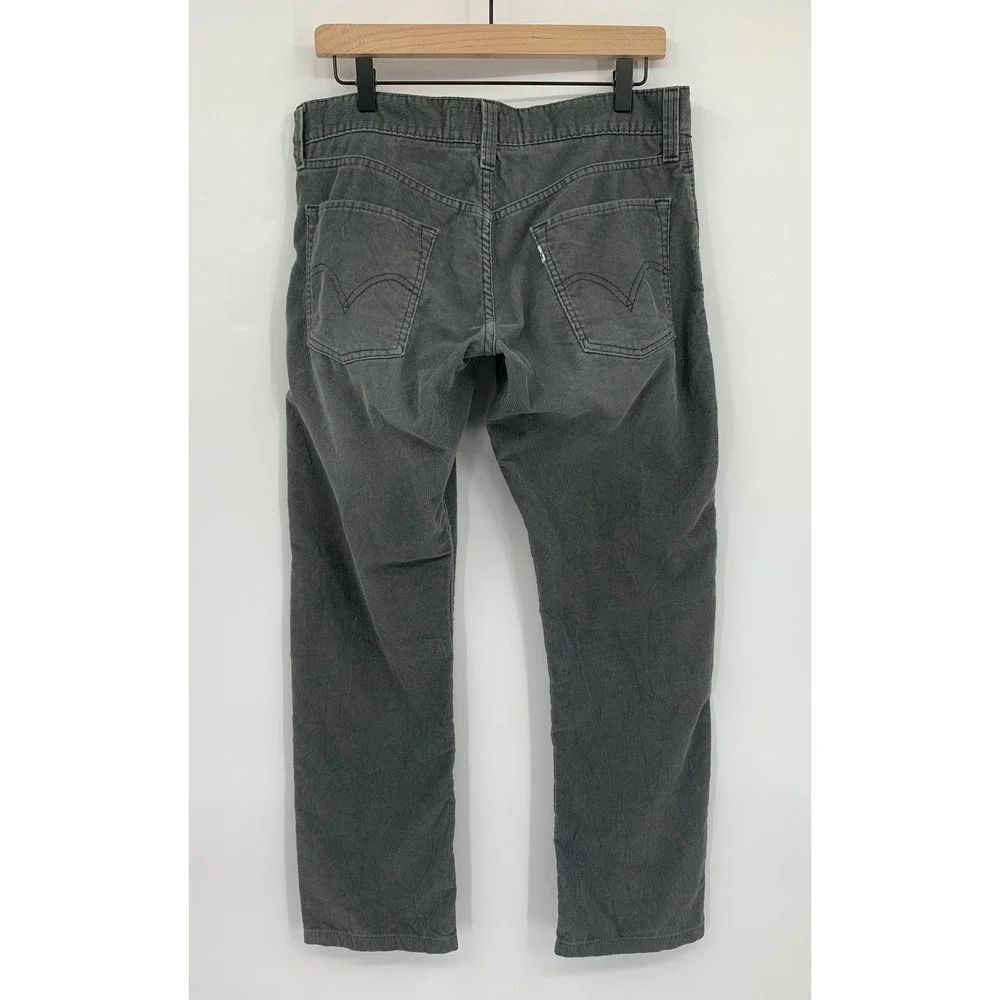 Vintage Levis Corduroy Pants Mens 32x30 Gray 514 Slim Straight Fall Preppy